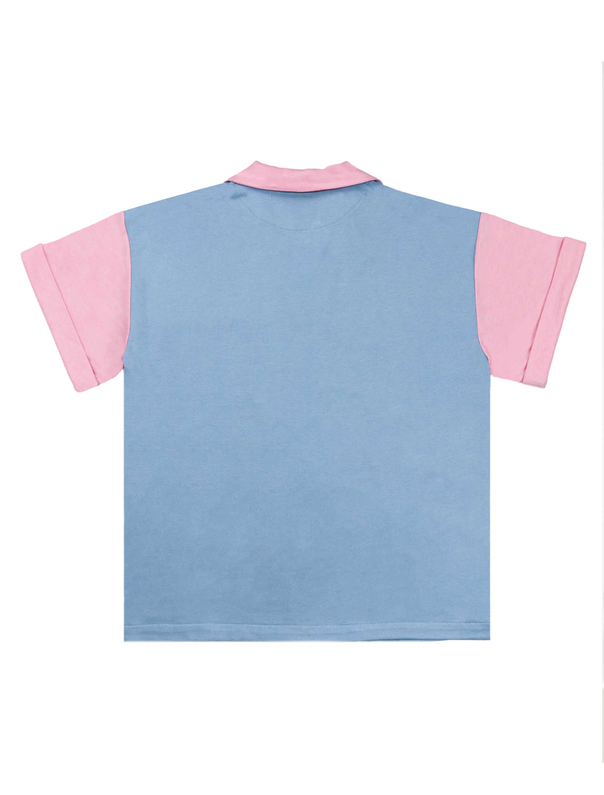 Blue and Pink Cotton Shirt