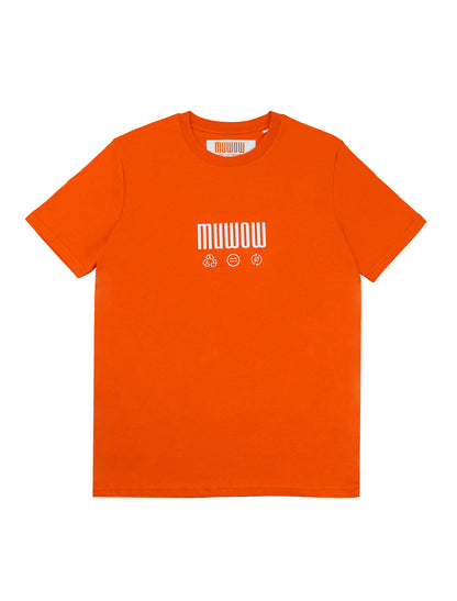 t-shirt orgânica laranja