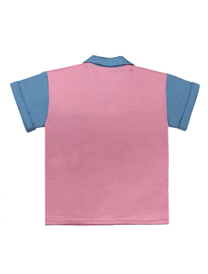 cotton shirt pink and blue