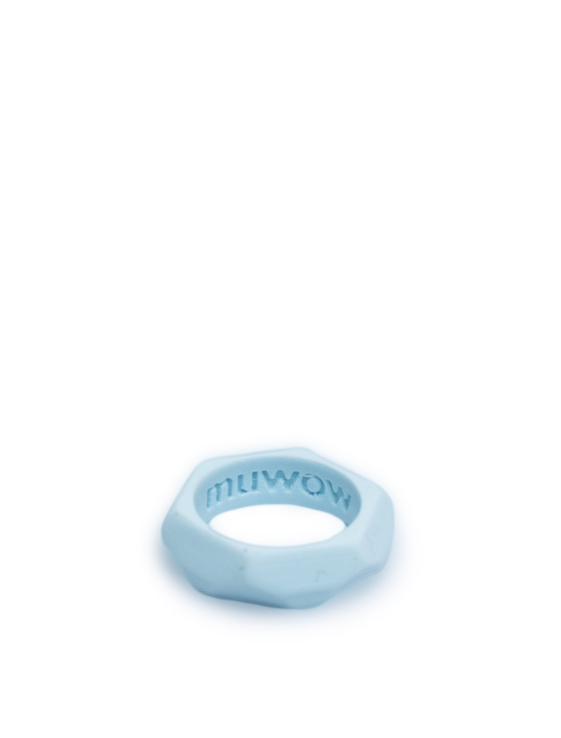 blue plastic ring