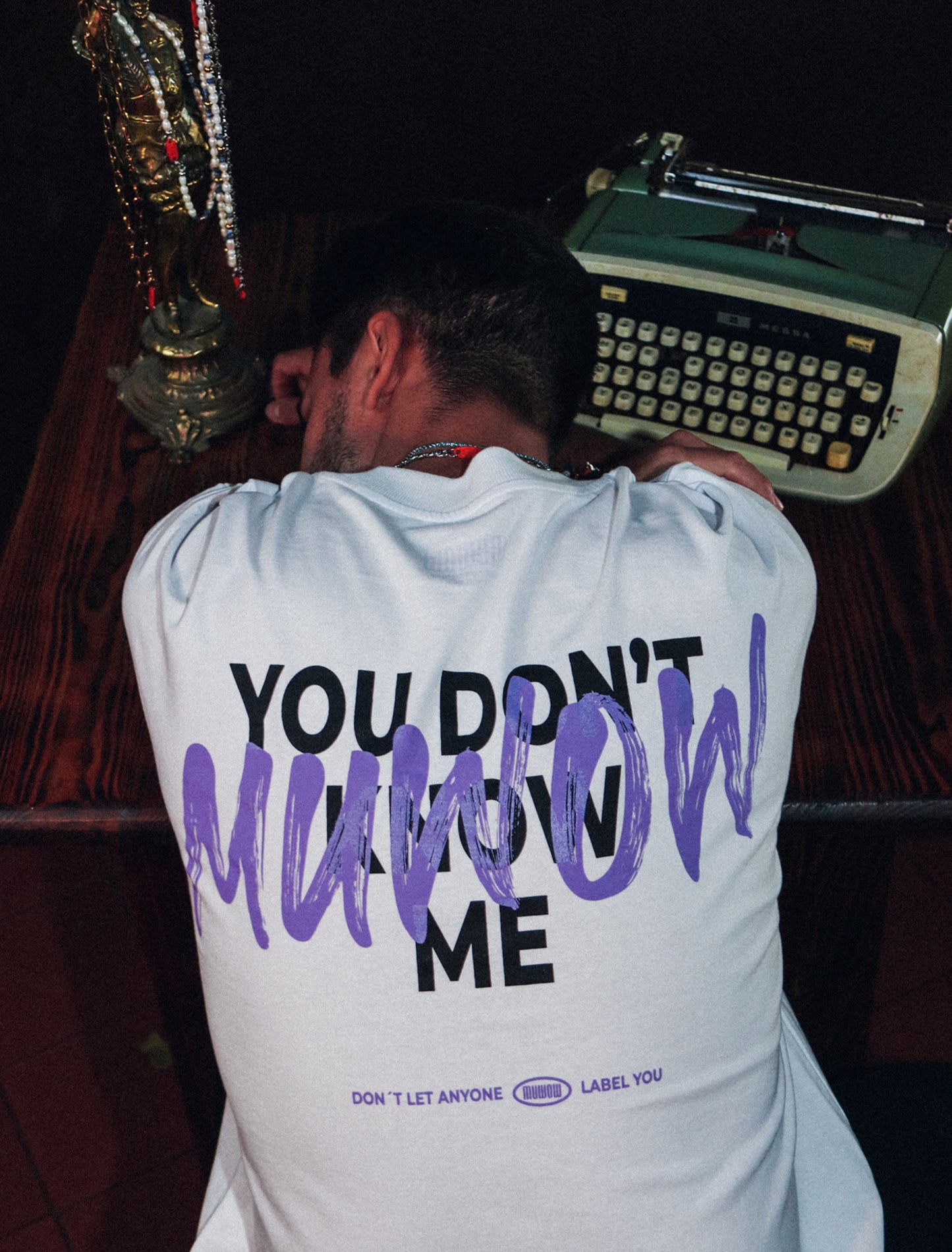 you don't know me tee white back